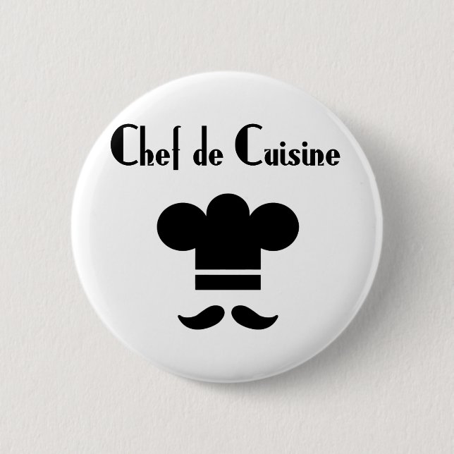 Macaron Rond 5 Cm Chef de cuisine (Devant)