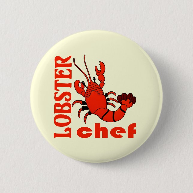 Macaron Rond 5 Cm chef homard (Devant)