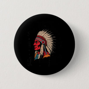 Macaron Rond 5 Cm Chef Pokalotatwat de la tribu Amérindienne