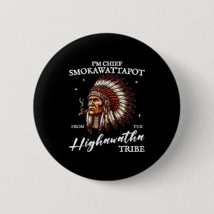 Macaron Rond 5 Cm Chef smokawattapot de la tribu highawatha