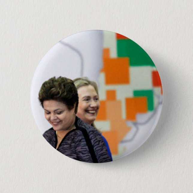 Macaron Rond 5 Cm Chefs féminins : Dilma et Hillary (Devant)