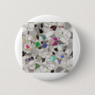 Macaron Rond 5 Cm chemin de mosaïque d'ardoise