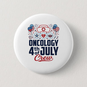 Macaron Rond 5 Cm Chemio Crew Médical Patriotique T-shirt 4 juillet
