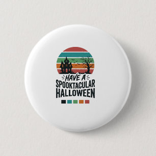 Macaron Rond 5 Cm Chemise avec gravure vintage Spooktacular Hallowee