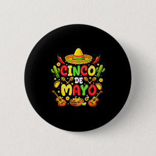 Macaron Rond 5 Cm Chemise Cinco de mayo hommes femmes enfants fête m