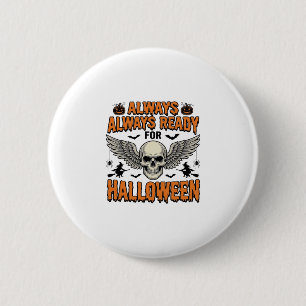 Macaron Rond 5 Cm Chemise crâne Halloween Gravure vintage Citation e