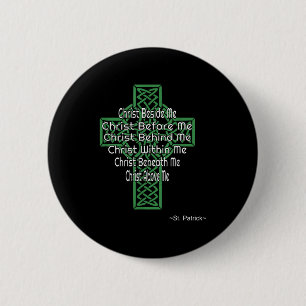 Macaron Rond 5 Cm Chemise Croix Celtique Prière Saint Patrick Chréti