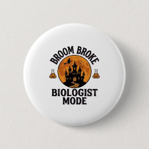 Macaron Rond 5 Cm Chemise de biologiste Halloween Vintage Science Sq