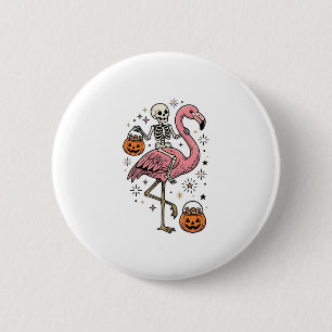 Macaron Rond 5 Cm Chemise de bonbons d'Halloween de flamant rose che