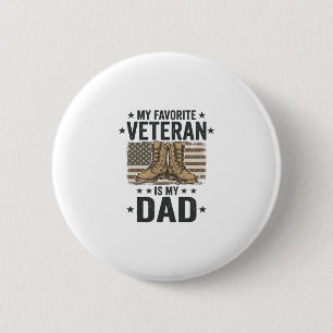 Macaron Rond 5 Cm Chemise de bottes de combat patriotique pour papa