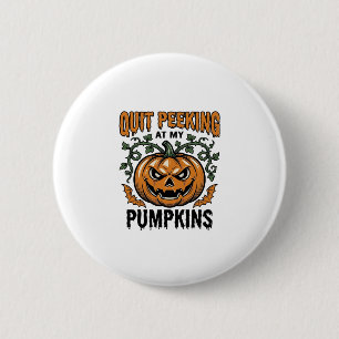 Macaron Rond 5 Cm Chemise de citrouille d'Halloween Gravure vintage 