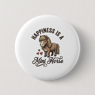 Macaron Rond 5 Cm Chemise de conception de cheval miniature gravure 