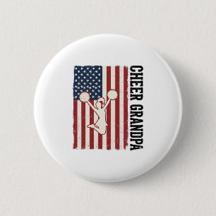 Macaron Rond 5 Cm Chemise de conception de drapeau vintage patriotiq