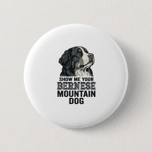 Macaron Rond 5 Cm Chemise de conception de gravure vintage de chien 