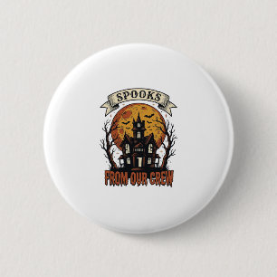 Macaron Rond 5 Cm Chemise de équipage d'Halloween Dessin de maison h