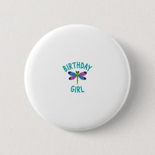 Macaron Rond 5 Cm Chemise de fille d'anniversaire tee party d'annive