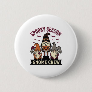 Macaron Rond 5 Cm Chemise de Gnome Halloween Équipage de Gnome Sombr