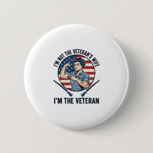 Macaron Rond 5 Cm Chemise de gravure vintage patriotique de femme vé