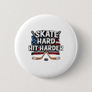 Macaron Rond 5 Cm Chemise de hockey Cadeaux de garçon de hockey Mach