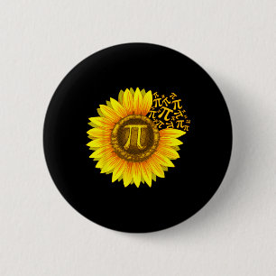 Macaron Rond 5 Cm Chemise de jour Pi Femmes Sunflower Math Enseignan