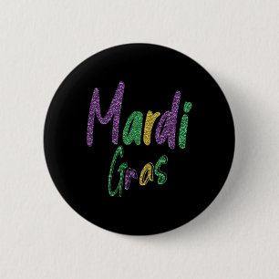 Macaron Rond 5 Cm Chemise de la fête Mardi Gras