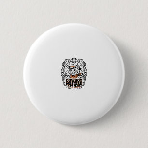 Macaron Rond 5 Cm Chemise de l'amant de chat occidental Cowboy - Nou