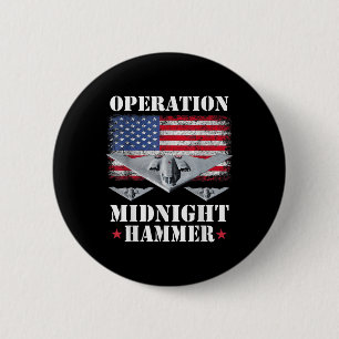 Macaron Rond 5 Cm Chemise de l'avion furtif B-2 Opération Midnight H