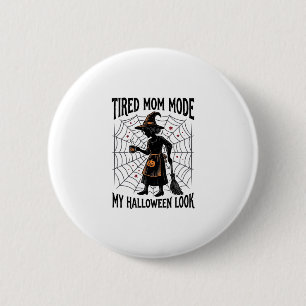 Macaron Rond 5 Cm Chemise de maman Halloween Costume fatigué Graphiq