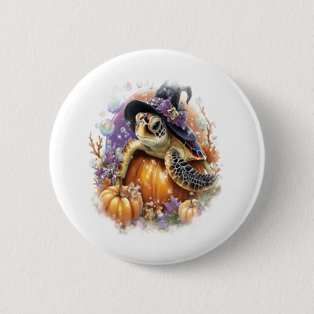 Macaron Rond 5 Cm Chemise de mer Halloween de mer (Devant)