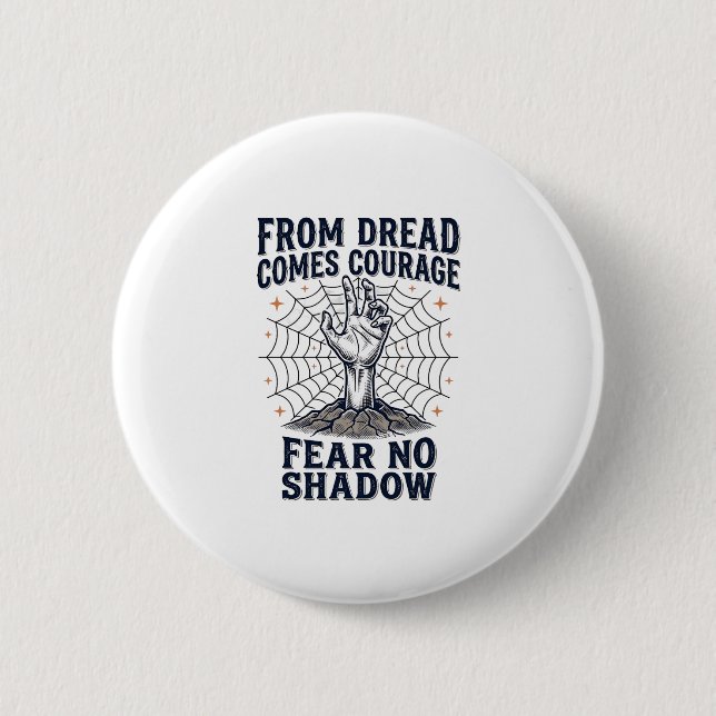 Macaron Rond 5 Cm Chemise de motivation d'horreur avec citation de c (Devant)