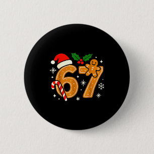 Macaron Rond 5 Cm Chemise de Noël 6 7 Meme 67 Six Sept Cookies Ging