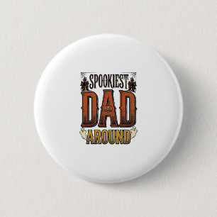 Macaron Rond 5 Cm Chemise de papa Halloween Père effrayant Gravure v