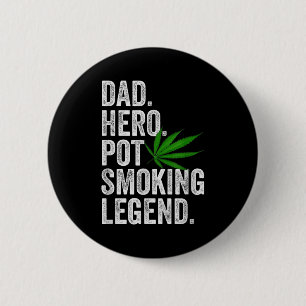 Macaron Rond 5 Cm Chemise de papa herbe drôle de Noël T fumeur humou