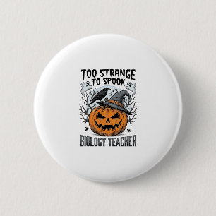 Macaron Rond 5 Cm Chemise de professeur de biologie Halloween Citrou