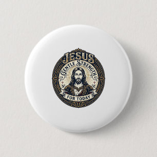 Macaron Rond 5 Cm Chemise de soignant pour la mémoire de Jésus Alzhe