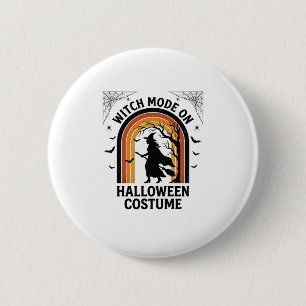 Macaron Rond 5 Cm Chemise de sorcière d'Halloween Costume drôle Grav