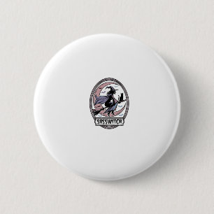 Macaron Rond 5 Cm Chemise de sorcière impertinente Art Halloween vin