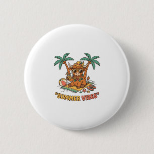 Macaron Rond 5 Cm Chemise de vacances de plage de vache des Highland