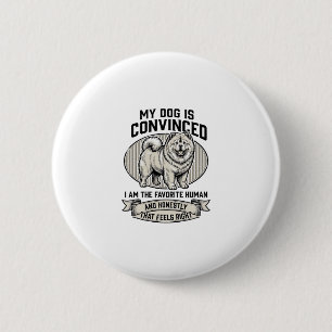 Macaron Rond 5 Cm Chemise drôle d'amant de chien avec gravure vintag