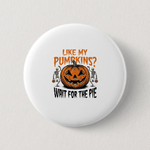 Macaron Rond 5 Cm Chemise drôle de squelette de citrouille d'Hallowe