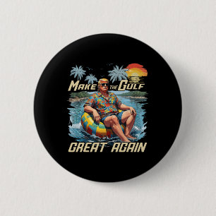 Macaron Rond 5 Cm Chemise drôle de Trump Rendre le Golfe grand Trump
