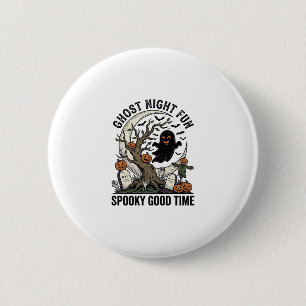 Macaron Rond 5 Cm Chemise fantôme Halloween Design fun cimetière vin