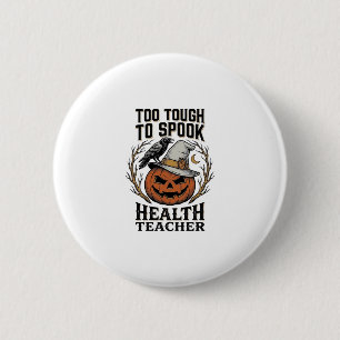 Macaron Rond 5 Cm Chemise Halloween Prof de Santé Gravée Pu Vintage