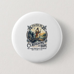 Macaron Rond 5 Cm Chemise Jésus Immigration Nouveau Départ Courage C