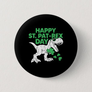 Macaron Rond 5 Cm Chemise Joyeuse St Pat Rex Jour St Patricks Dinosa