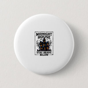 Macaron Rond 5 Cm Chemise Maison Hantée Design Nuit Squelettique Vin