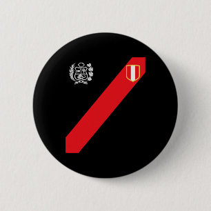 Macaron Rond 5 Cm Chemise Pérou Drapeau Péruvien Escudo Rétro Inspir