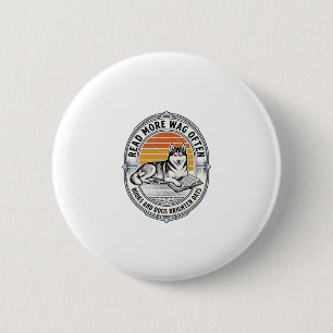 Macaron Rond 5 Cm Chemise pour amateur de livres et de chiens Gravur