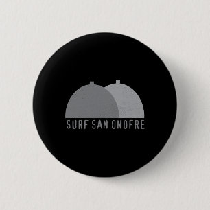 Macaron Rond 5 Cm Chemise Surf San Onofre Vintage Surfing Tee