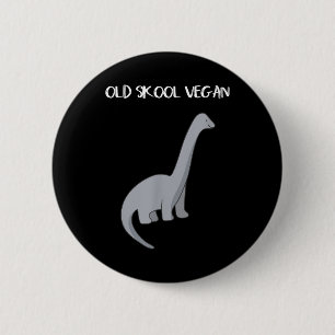 Macaron Rond 5 Cm Chemise T Vegan Drôle Avec Image Dinosaure